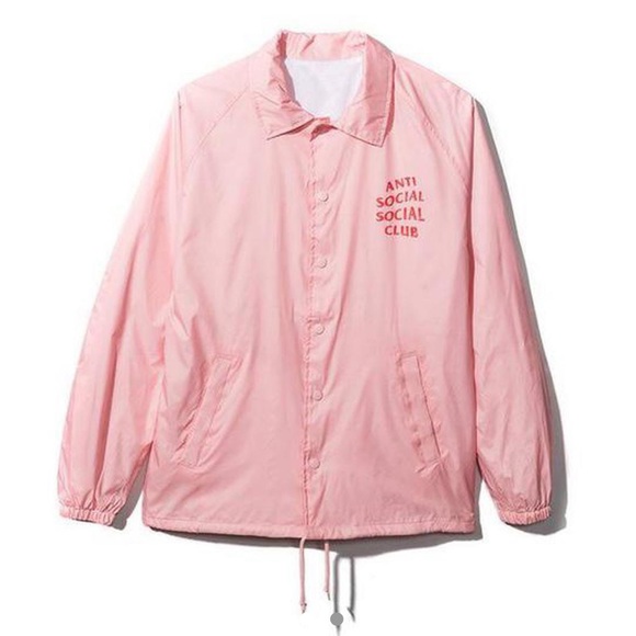 Brand New Anti Social Social Club Pink Jacket Coat - Picture 1 of 2